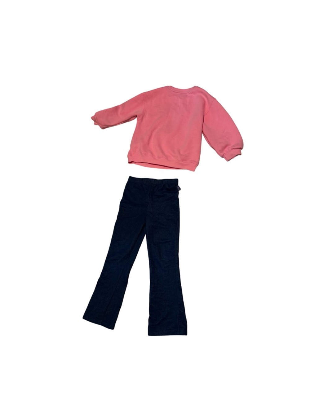 Ms. Rachel 2 Piece Outfit Set Girls 5T Pink Sweatshirt Navy Pants - Picture 2 of 2